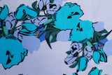Blue Multi Spring Floral Silk Georgette Scarf