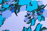 Blue Multi Spring Floral Silk Georgette Pocket Square