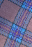 Brown/Purple/Blue Plaid Silk Chiffon Pocket Square